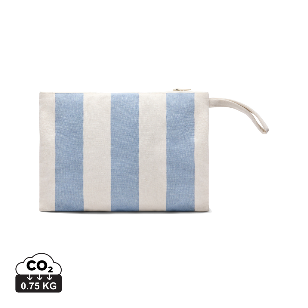 Pochette essentiels à personnaliser coton recyclé Lagoa Bleu clair